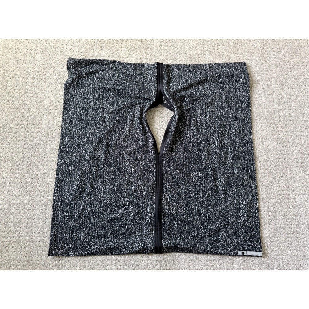 Lululemon Vinyasa Scarf Wrap Womens O/S Heather Black Snap Wrap Cardigan Rulu